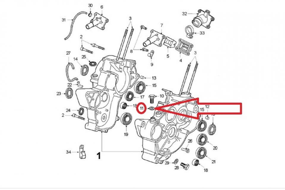 Joint alu de vis butée de kick pour moto Minarelli 50 AM6 12x17x1mm 753318 Neuf
