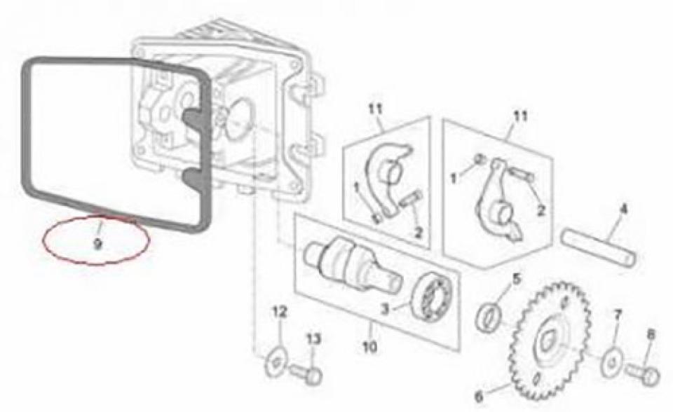 Joint moteur origine pour Scooter Aprilia 100 Scarabeo 2001 à 2005 AP8551089 Neuf