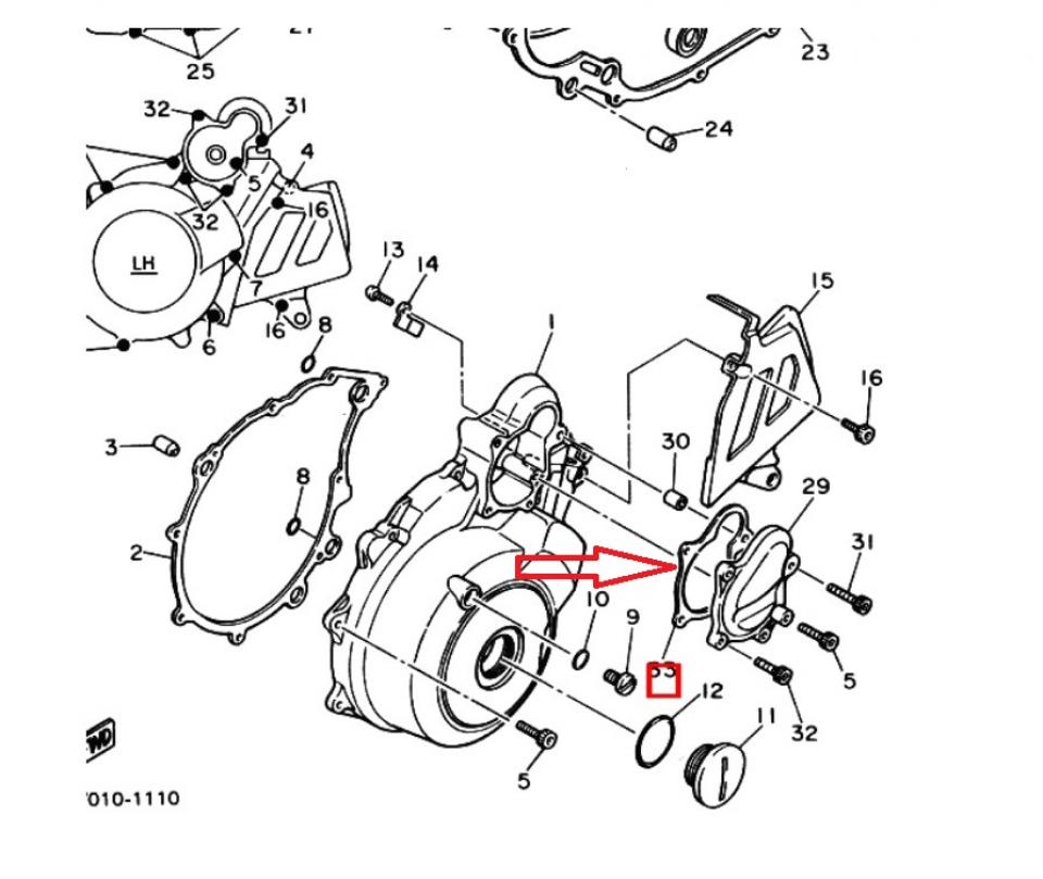 Joint couvercle de démarreur pour moto Yamaha 600 Xt E 1990-2000 4DW-15455