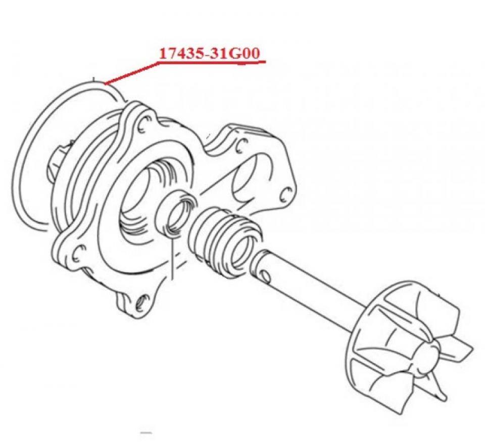 Joint moteur origine pour Quad Suzuki 750 LT-A 2008-2013 17435-31G00 Neuf