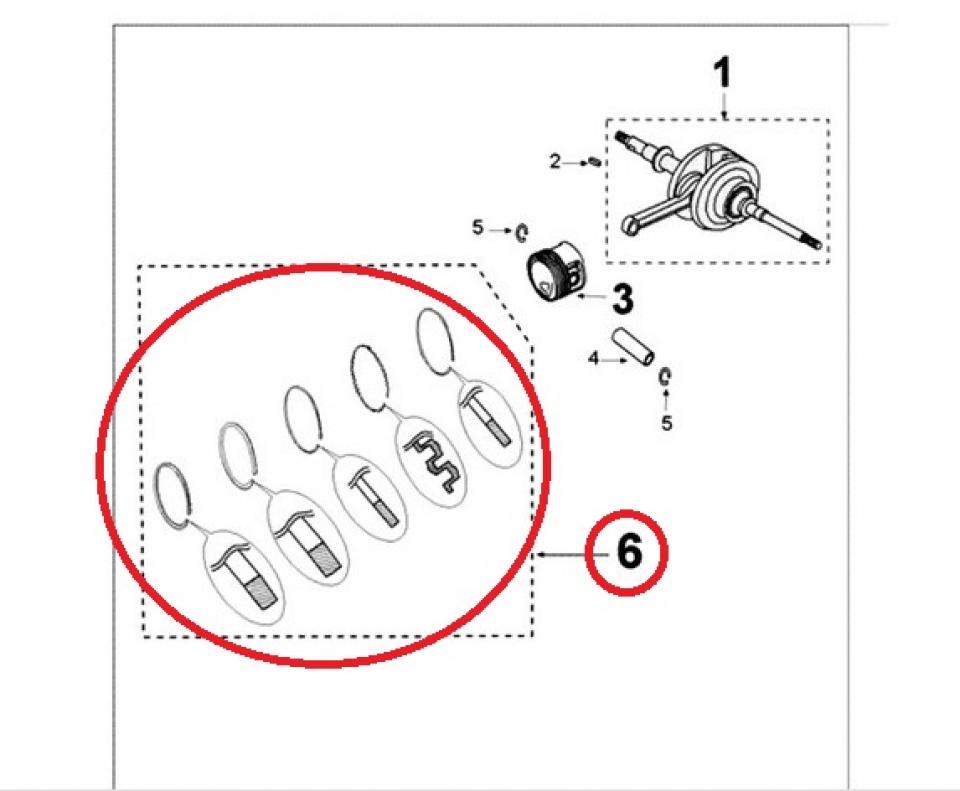 Kit Segment de piston pour scooter Peugeot 125 VIVACITY 3 2008-15 777615 Ø52.4mm