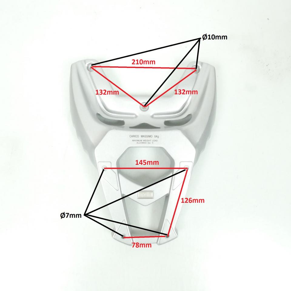 Support top case pour scooter Derbi 50 Variant Sport 2012 605461M 890372