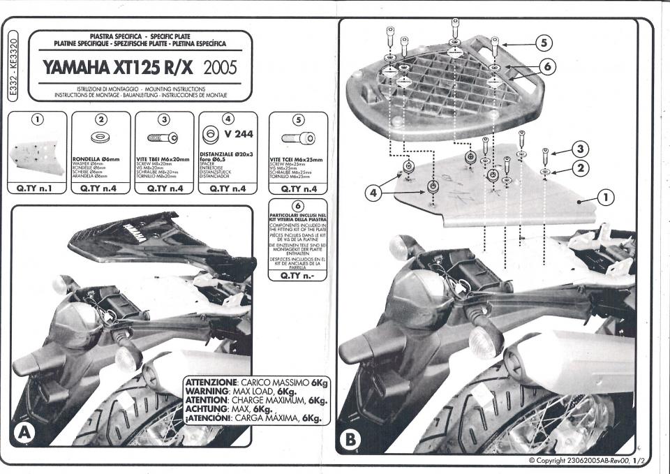 Support de top case GIVI pour Deux Roues Givi E332 pour platine Monolock Neuf