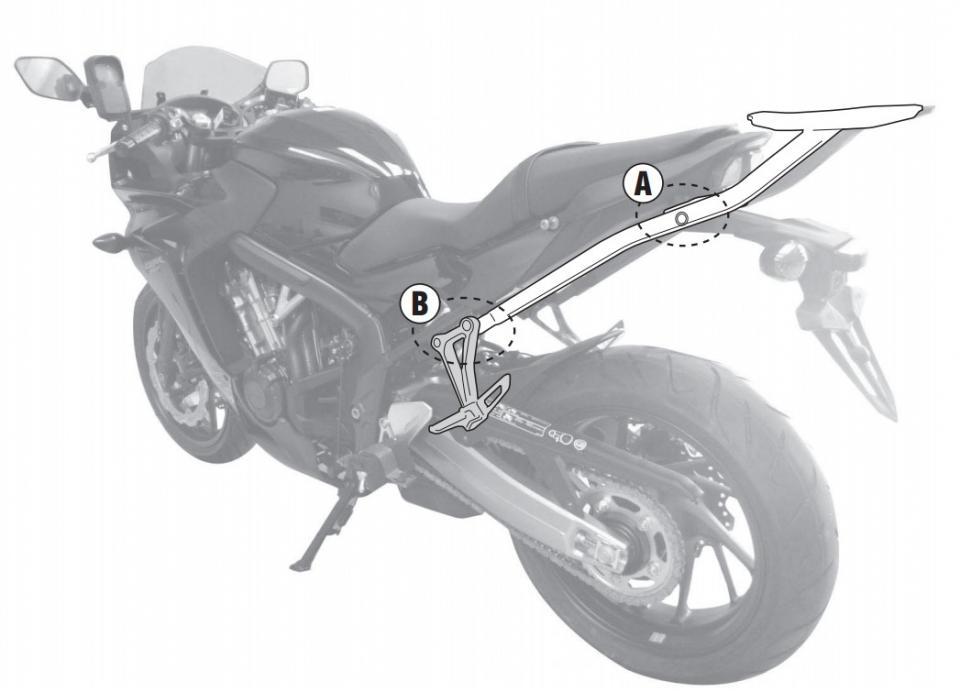 Support platine de top case GIVI pour moto Honda 650 CBR600F 2014 à 2016 1137FZ Neuf
