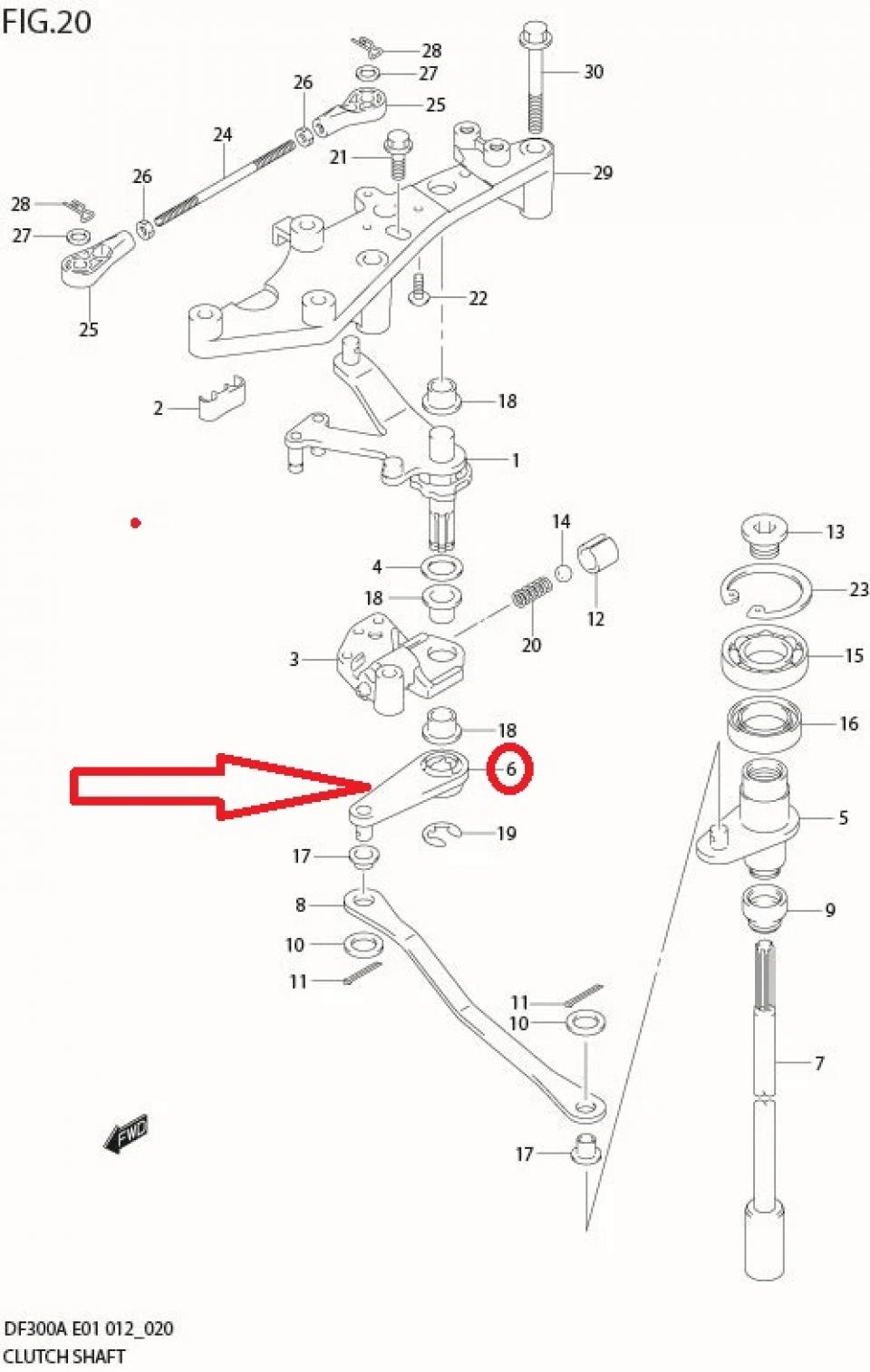 Came de levier d'embrayage pour Suzuki 21230-98J01-000 Neuf