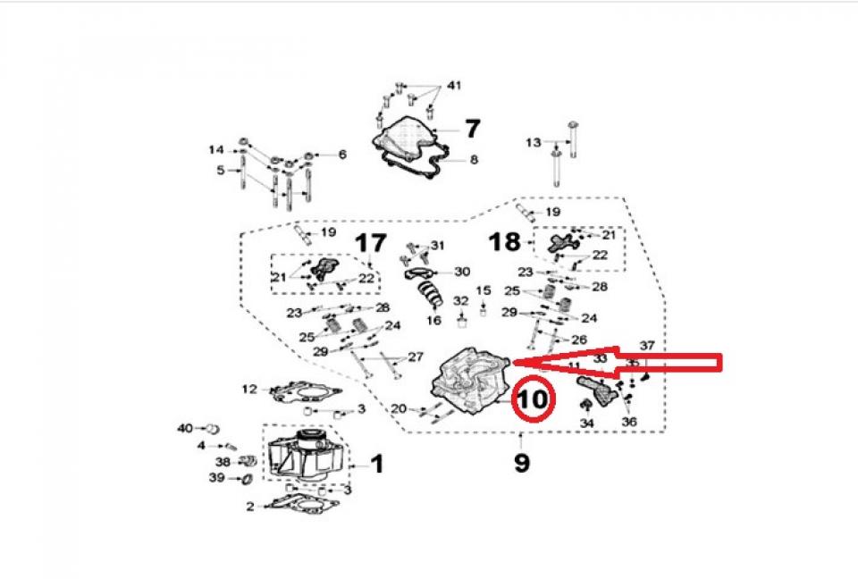 Culasse pour scooter Peugeot 125 Satelis 2006 à 2011 766530 1176652992 Neuf