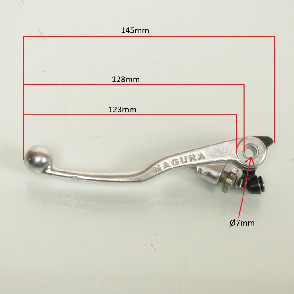Levier de frein ou d'embrayage court pour maitre cylindre Magura hymec 167 moto