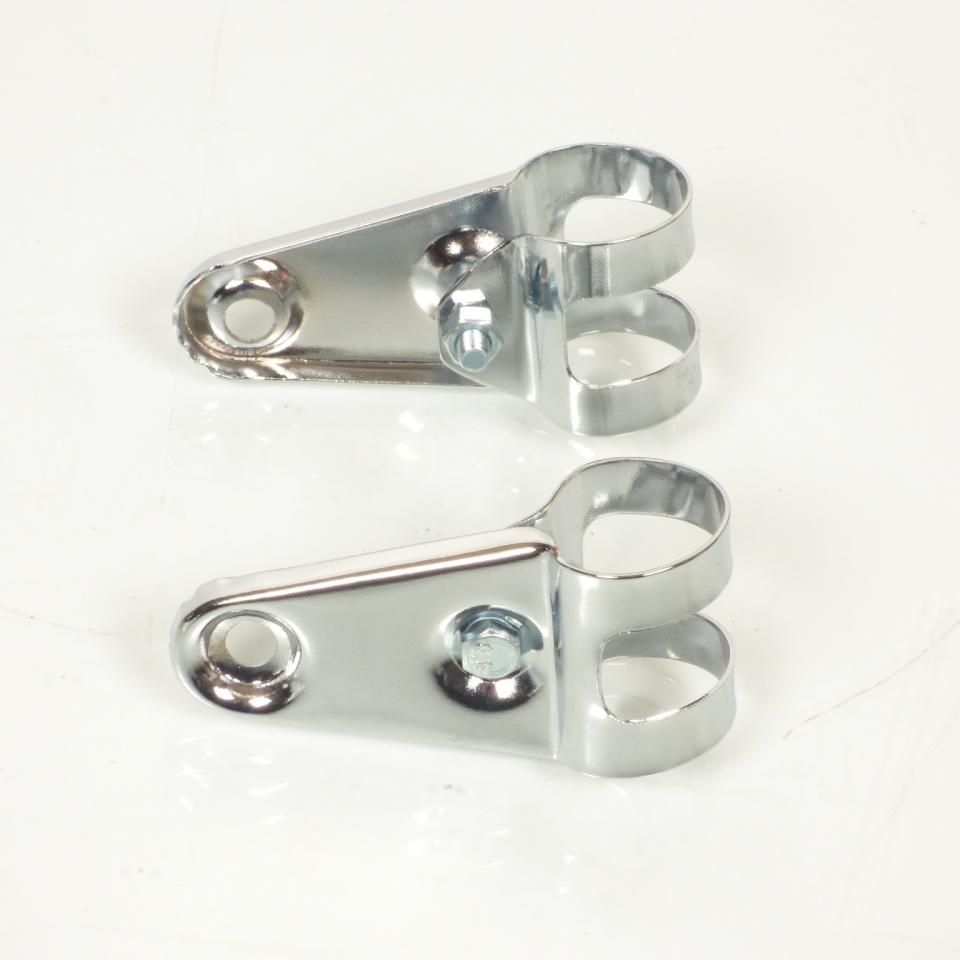 Patte de phare fixation d'optique avant pour mobylette MBK 51 chrome Ø28mm Neuf