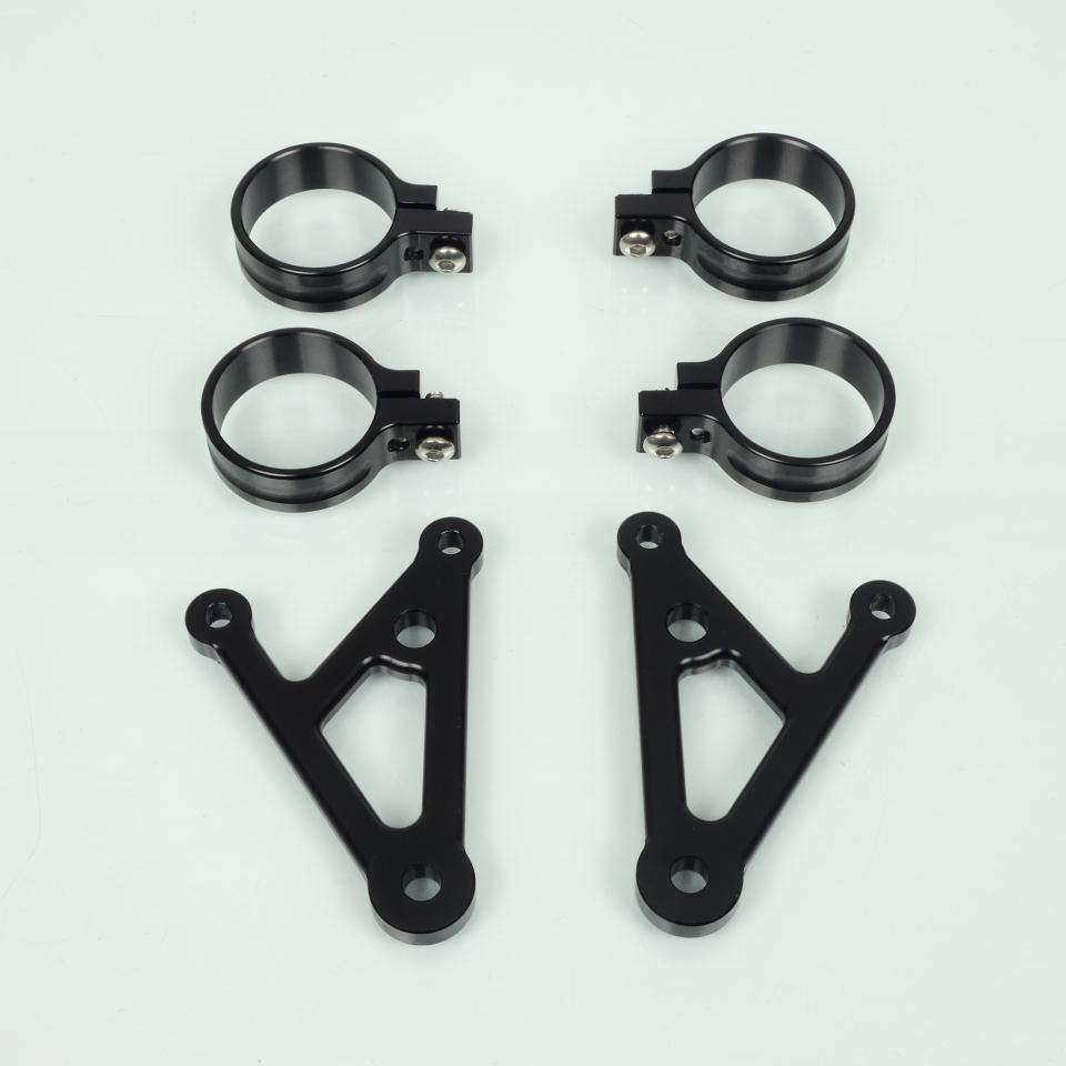 Patte support feu optique BtoB alu noir L 105mm pour moto fourche Ø41mm Neuf