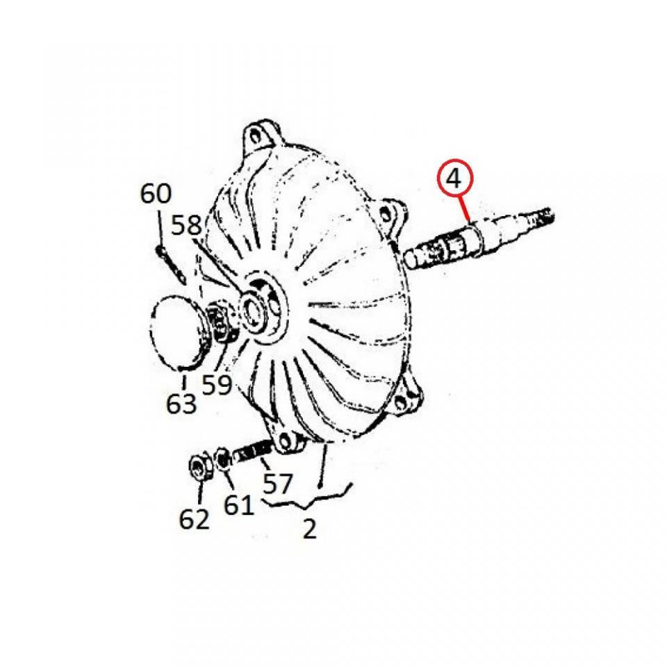 Axe roue avant RMS pour scooter Piaggio 50 Vespa 1963 à 1983 V5A1T / 100483 Neuf
