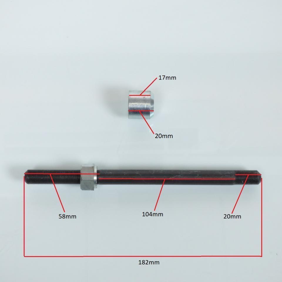 Axe roue arrière Générique pour mobylette Peugeot 50 103 D12mm 182mm / Leleu baton Neuf