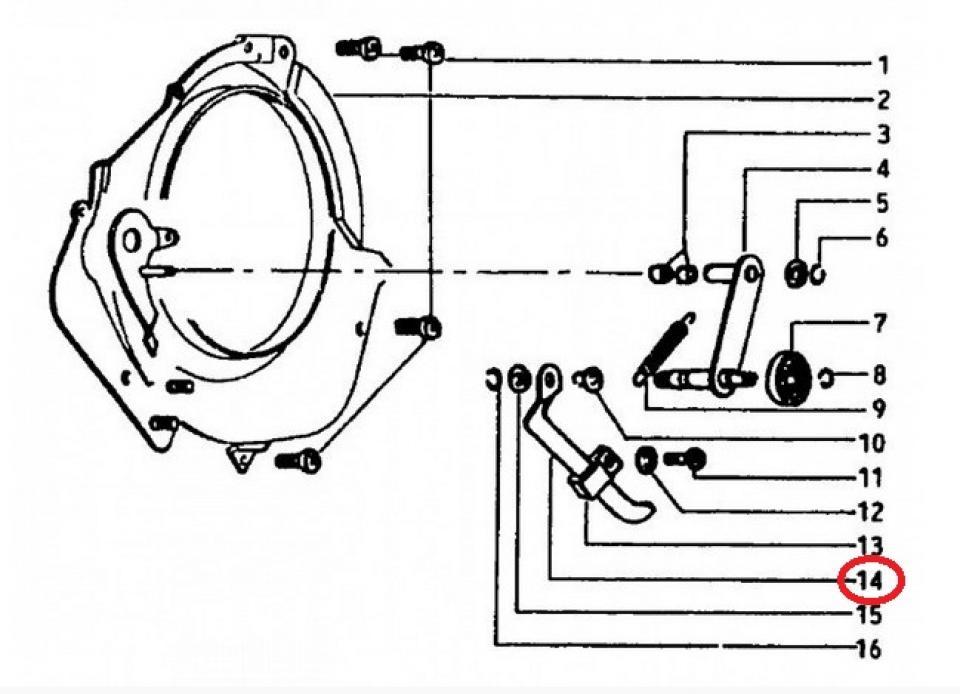 Bras tension courroie transmission Piaggio 50 Vespa PK XL pour Automatic 1987 à 1990