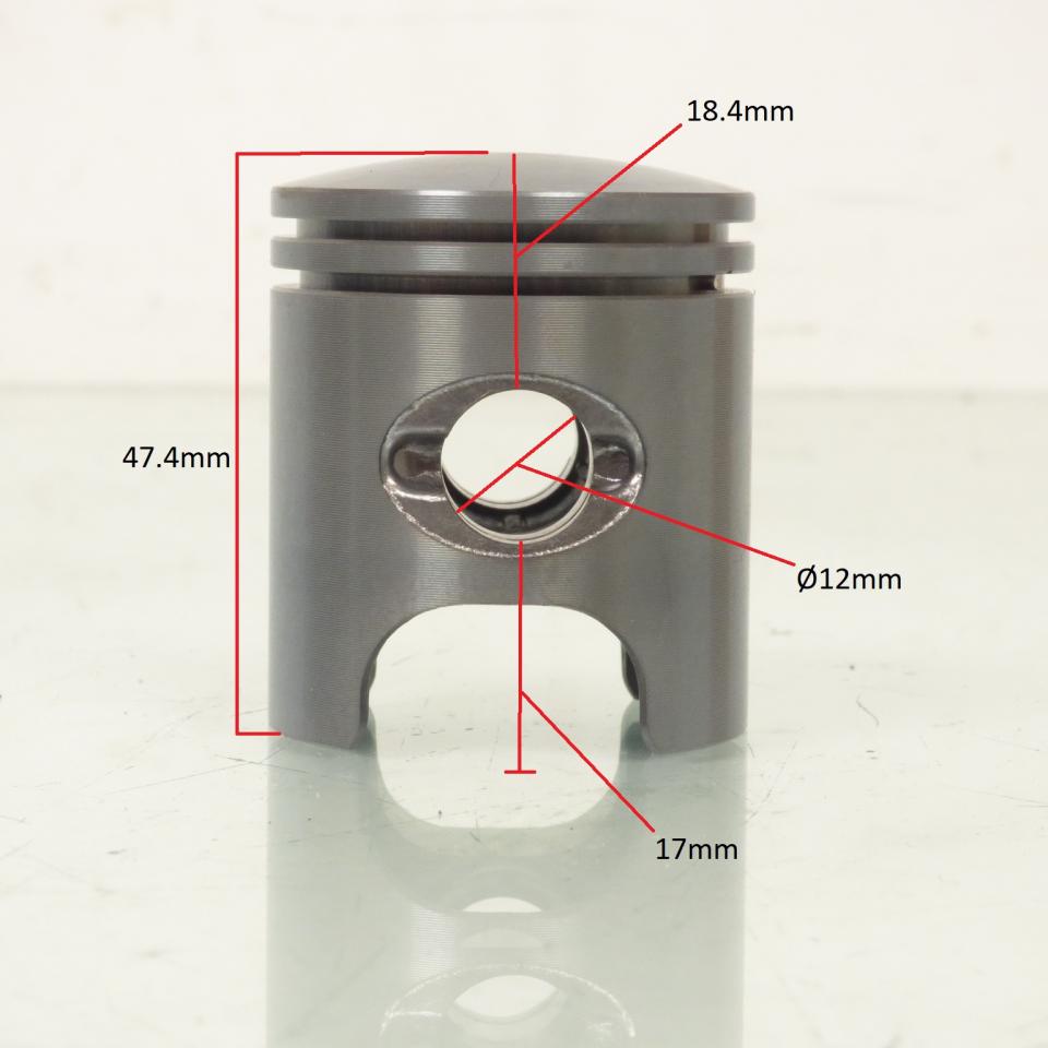 Piston moteur P2R pour Mobylette Peugeot 50 103 MVL 1971 à 2020 Lettre D Ø39.91mm Neuf