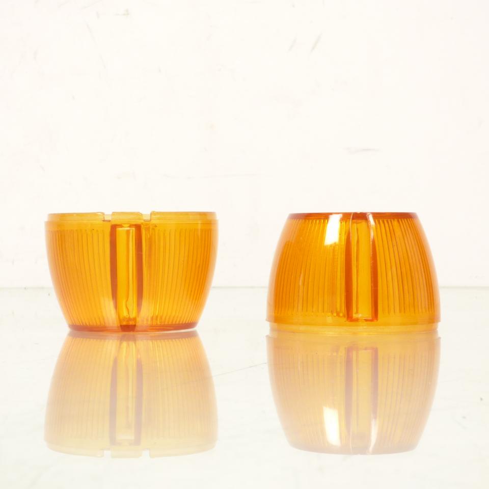 Paire de cabochon de clignotant orange rond pour mobylette MBK 51 Neuf cyclo