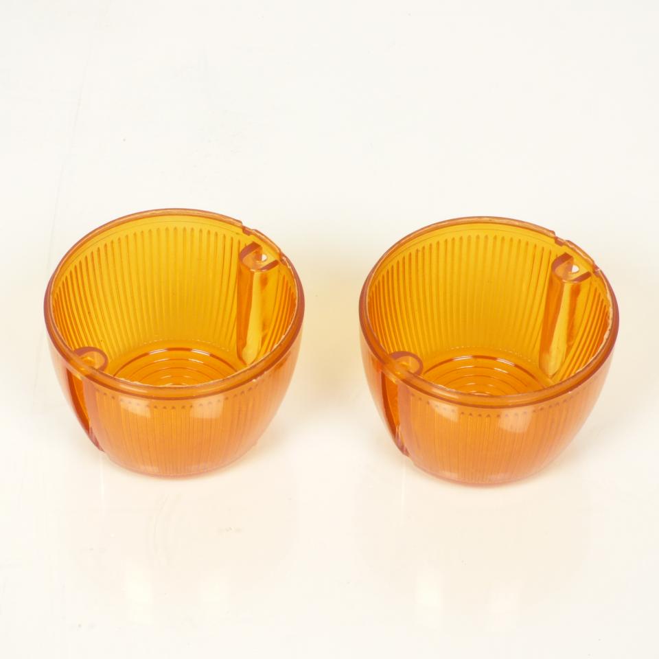 Paire de cabochon de clignotant orange rond pour mobylette MBK 51 Neuf cyclo