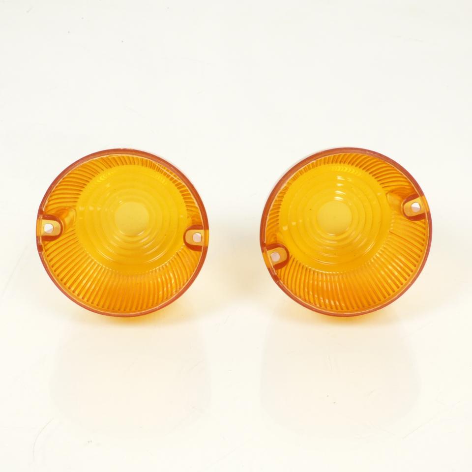 Paire de cabochon de clignotant orange rond pour mobylette MBK 51 Neuf cyclo