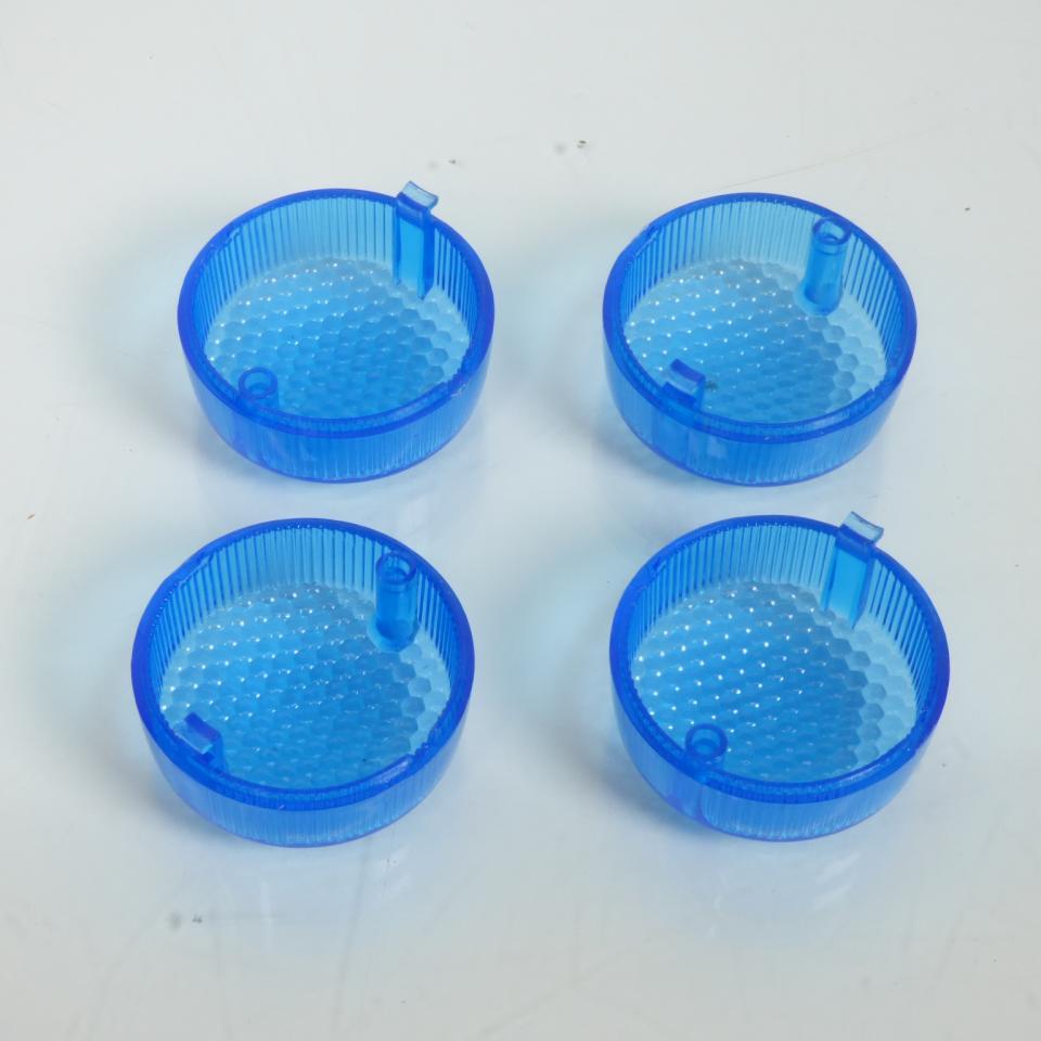 Kit 4 cabochon de clignotant bleu One pour scooter Aprilia 50 Scarabeo 1999-2006 Neuf