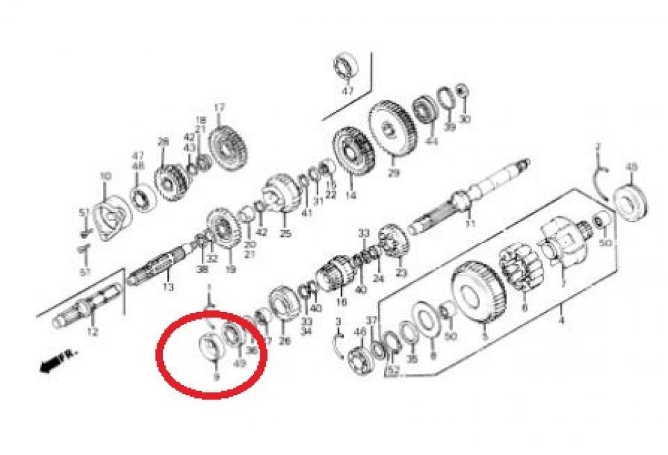 Pièce moteur diverse origine pour Moto Honda 1200 Gl Gold Wing 1984 à 1987 23141-MG9-000 Neuf