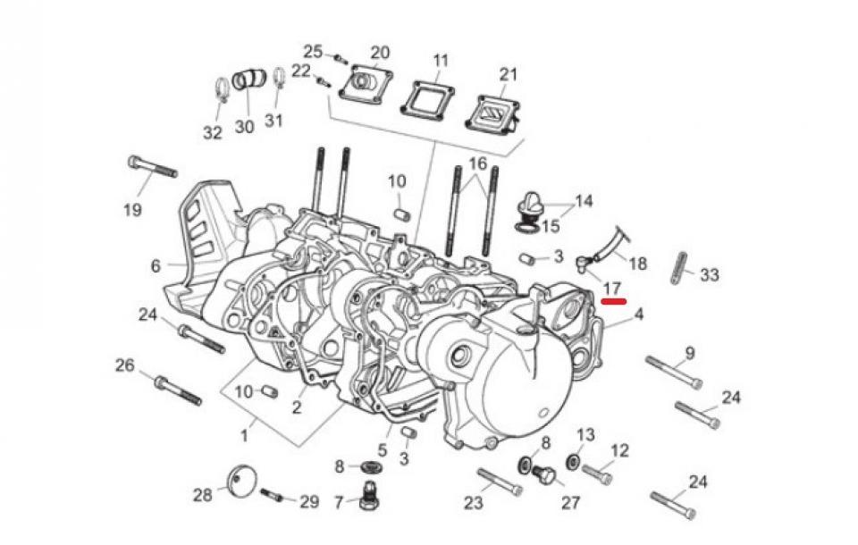 Pièce moteur diverse origine pour Moto Derbi 50 GPR 847024 / raccord mise à l'air Neuf