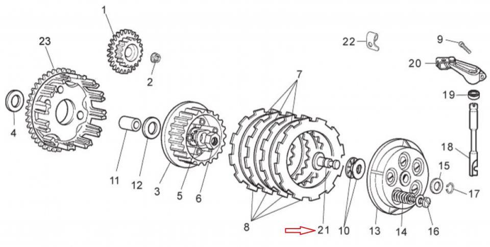 Pièce moteur diverse origine pour Moto Aprilia 50 RS 2006 à 2018 847224 / Euro 3 Neuf