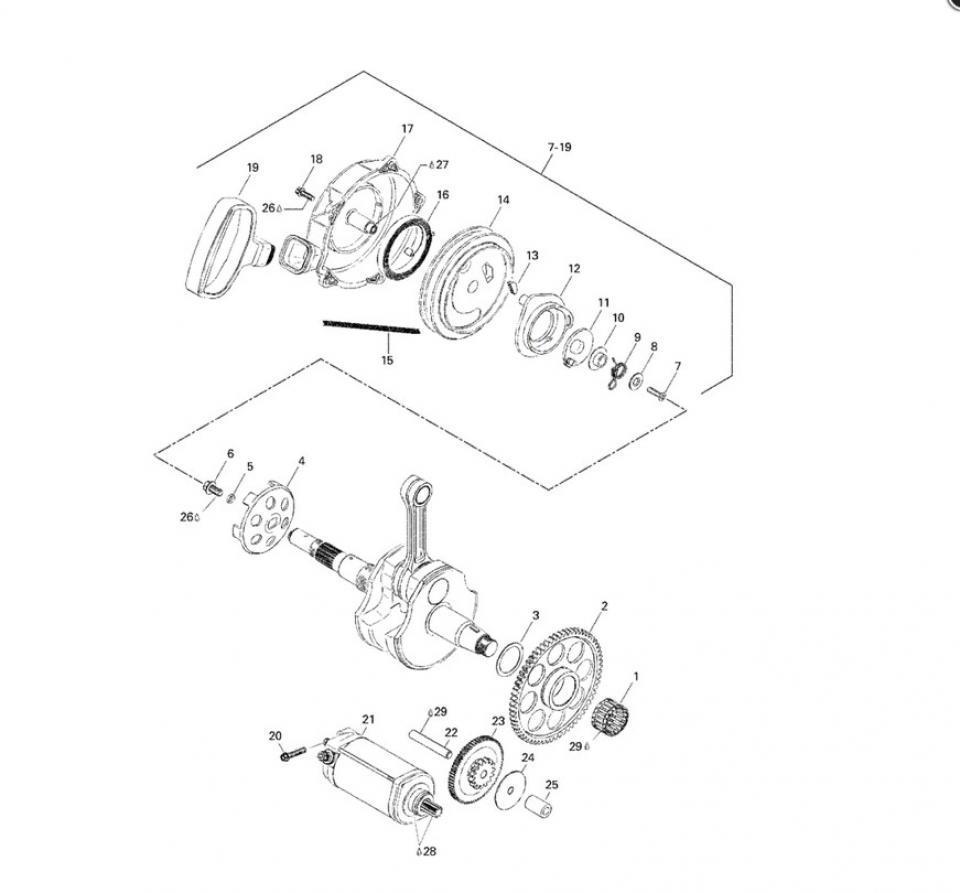 Cliquet d’arrêt du lanceur pour quad CAN-AM 400 Traxter 2003-2014 420852306