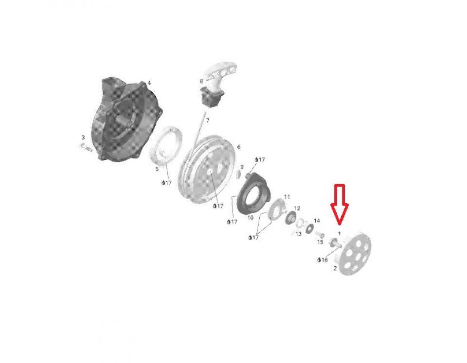 Vis du lanceur pour quad CAN-AM 400 Outlander 2004  420241721 / M8x20 neuf