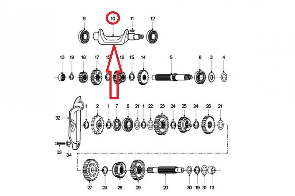 Pièce moteur diverse P2R pour Moto Rieju 50 MRX Avant 2020 Neuf