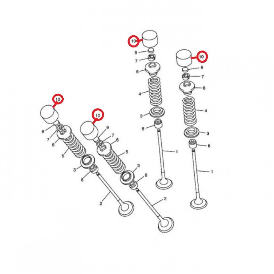 Poussoir de soupape origine pour Moto Yamaha 600 YZF R6 5EB121532000 Neuf