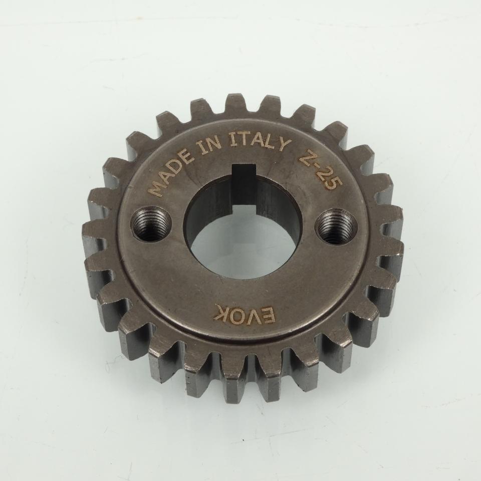Pignon bout vilebrequin EVOK pour auto Piaggio 50 Ape 2009 à 2017 25 dents Neuf