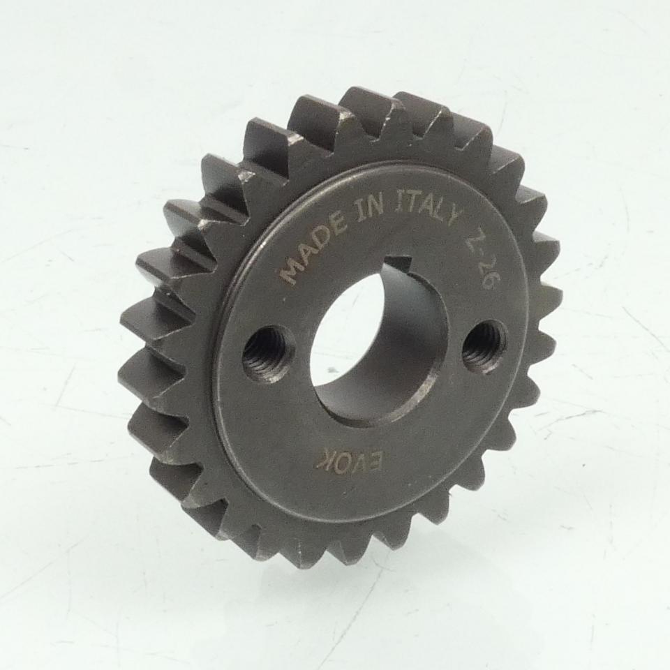 Pignon bout vilebrequin EVOK pour auto Piaggio 50 Ape 2009 à 2017 26 dents Neuf
