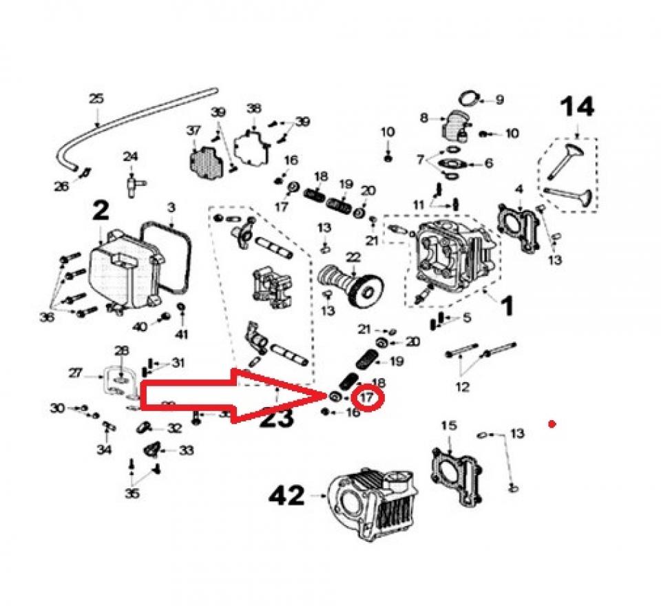 Coupelle supérieure ressort soupape pour scooter Peugeot 50 V-Clic 777608