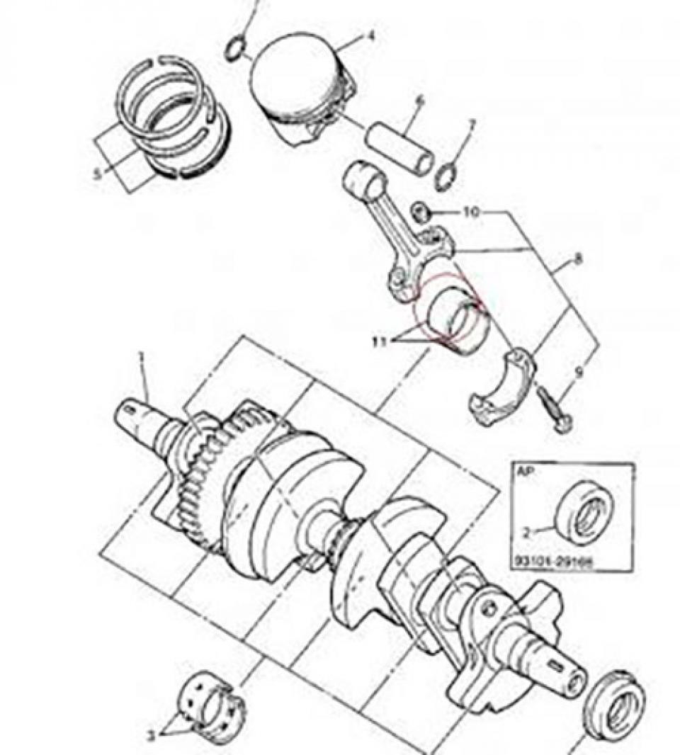 Pièce moteur diverse pour moto Yamaha 600 R6 1999 - 2001 4TV-11656-10 Neuf