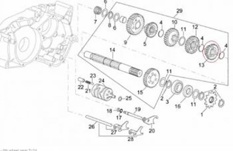 Pièce moteur diverse origine pour moto Aprilia 50 RS 1999-2005 AP8206616 Occasion