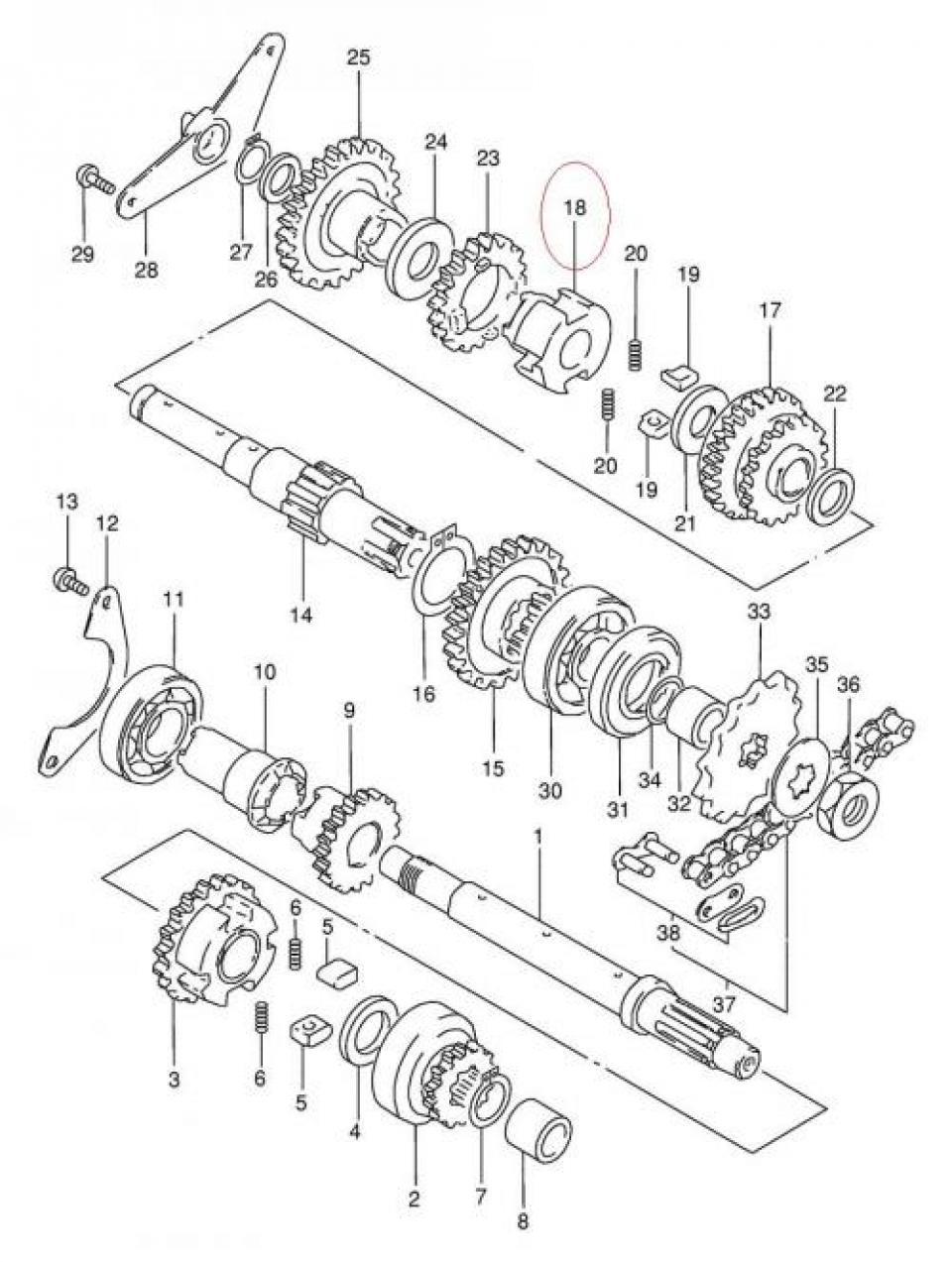 Pièce moteur diverse origine pour Moto Suzuki 50 TS 24380-46510 Neuf