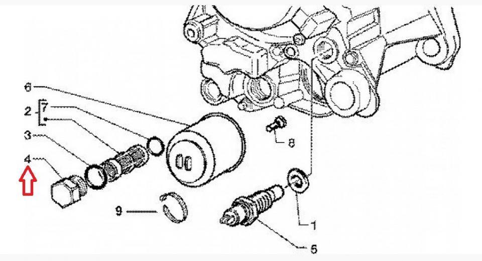 Bouchon couvercle du filtre crépine huile scooter Piaggio 125 Beverly 2002-2007