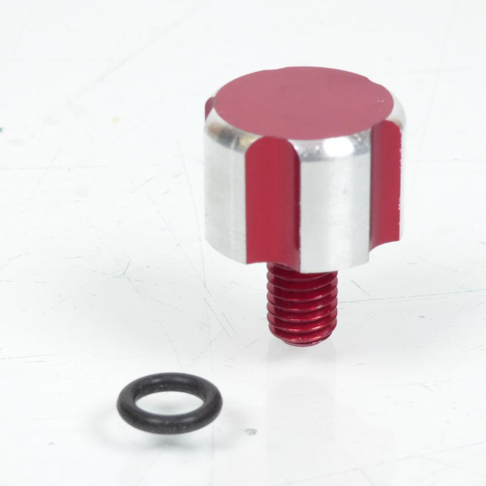 Bouchon huile transmission Replay alu rouge pour scooter Peugeot 50 Elystar Neuf