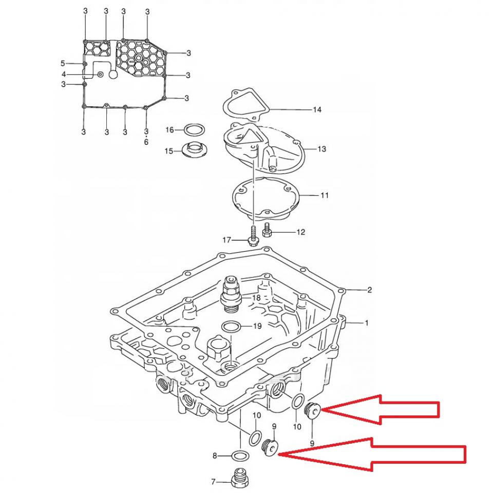 Bouchon latéral carter moteur origine pour moto Suzuki 600 Bandit 09248-16010