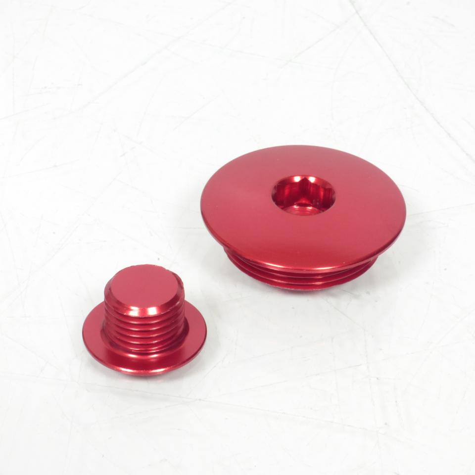 Bouchon niveau huile 3AS Racing pour quad Honda 300 TRX 1993 à 2010 Kit / M30 / M14 / rouge Neuf
