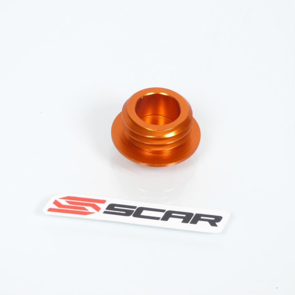 Bouchon de carter niveau huile moteur orange Scar pour moto Husaberg 125 TE 2012-2014