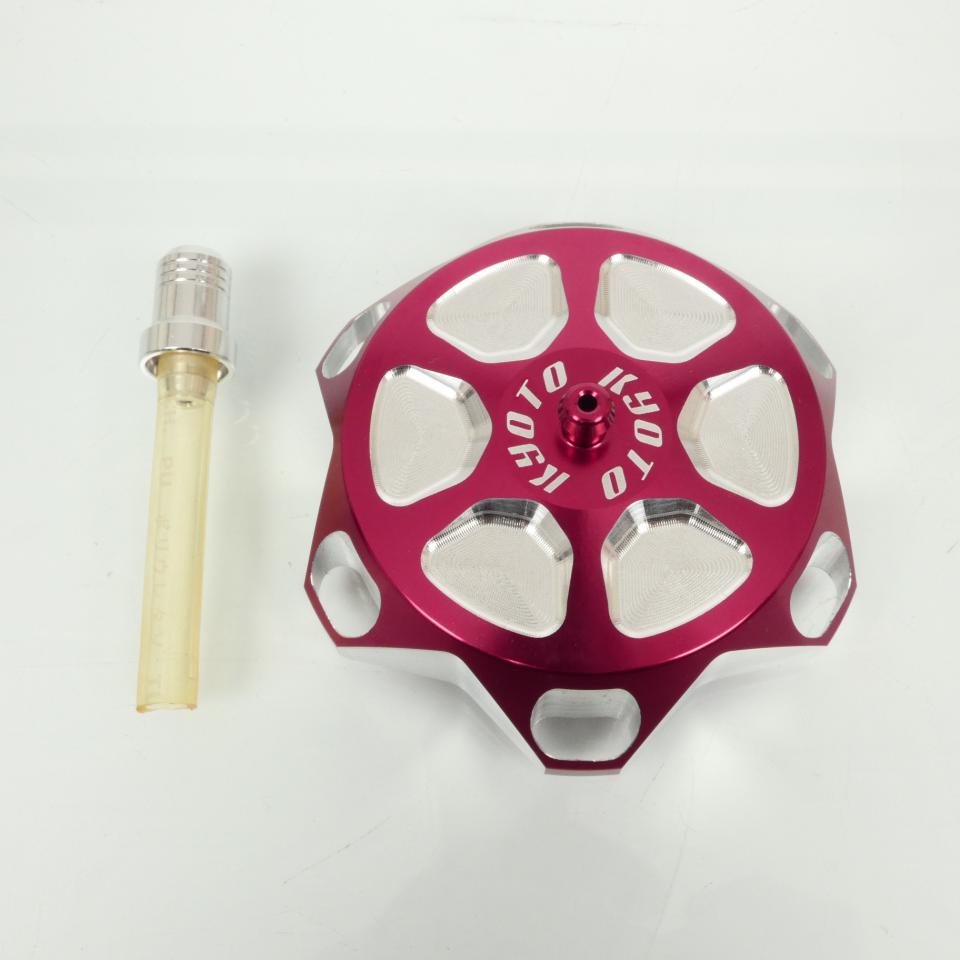 Bouchon de réservoir Kyoto pour moto Honda 250 CRF aluminium anodisé rouge Neuf