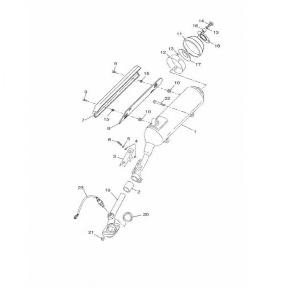 Protection pot échappement origine pour scooter Yamaha 125 X-Max 2DME471800 Neuf