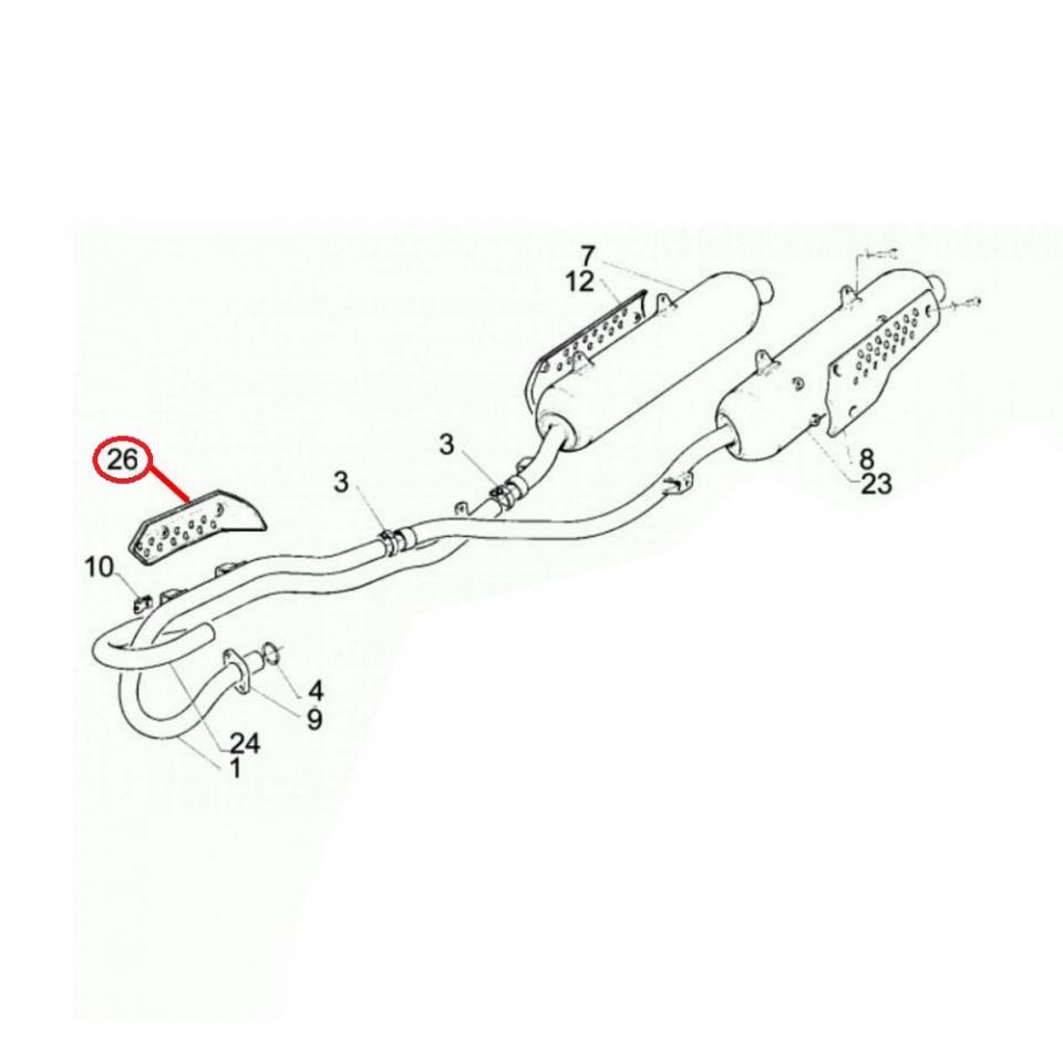 Protection pot d échappement origine pour Moto Aprilia 650 Pegaso 1992 à 1996 AP8135200 / AP8135834 Neuf