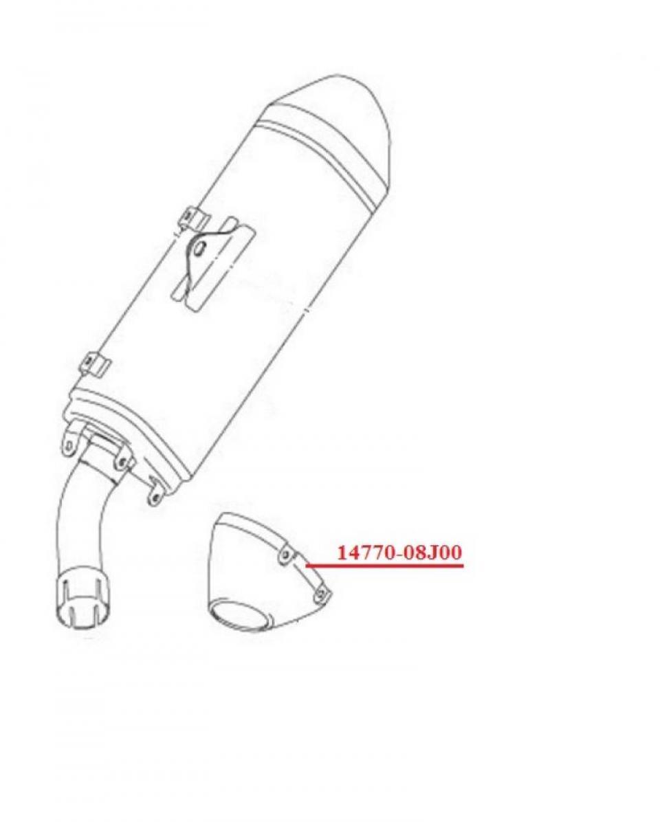 Protection pot d échappement origine pour Moto Suzuki 750 GSR Après 2011 14770-08J00-0000 Neuf