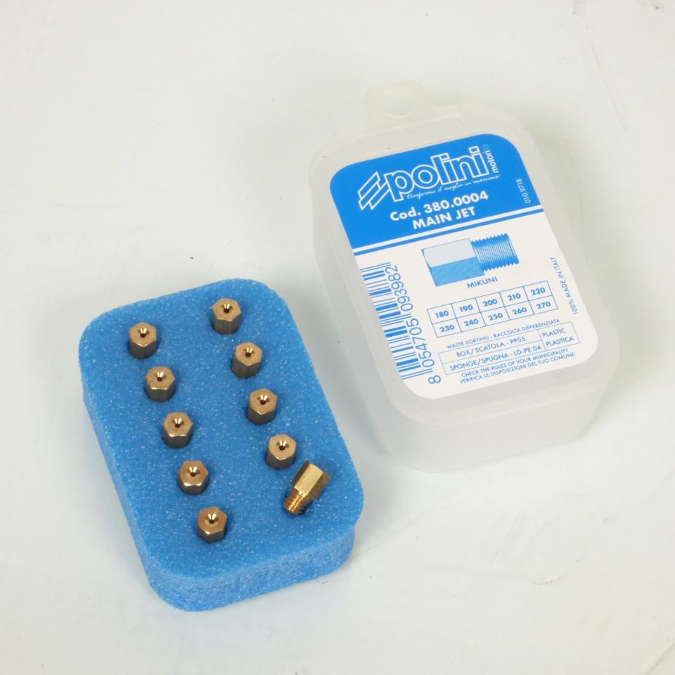 Boite gicleur principal Polini 180 à 270 carbu Mikuni TM 380.0004 pour moto