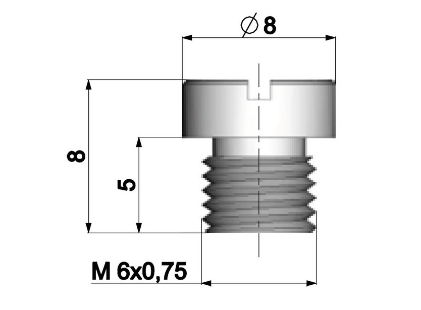 5 gicleur principal de 124 Polini pour carburateur moto Dellorto PHVA 362.1124