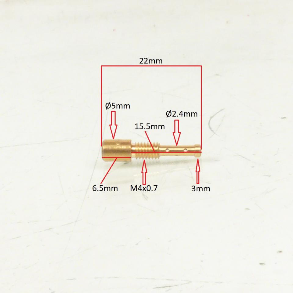 Gicleur émulsionneur de ralenti D de 34 pour carburateur Dellorto PHVA moto Neuf