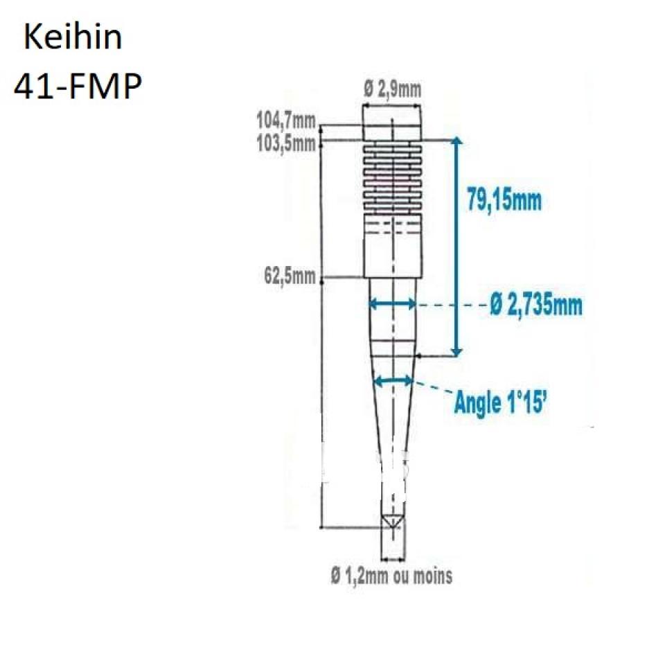 Aiguille de carburateur Keihin FCR 35 à 41mm référence 41-FMP Neuf pour moto 
