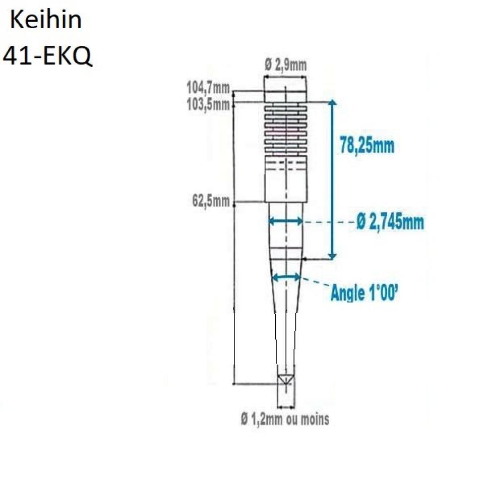 Aiguille de carburateur Keihin FCR 35 à 41mm référence 41-EKQ Neuf pour moto