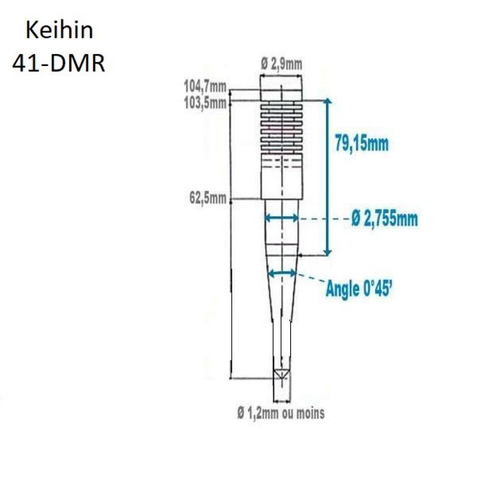 Aiguille de carburateur Keihin FCR 35 à 41mm référence 41-DMR Neuf pour moto 