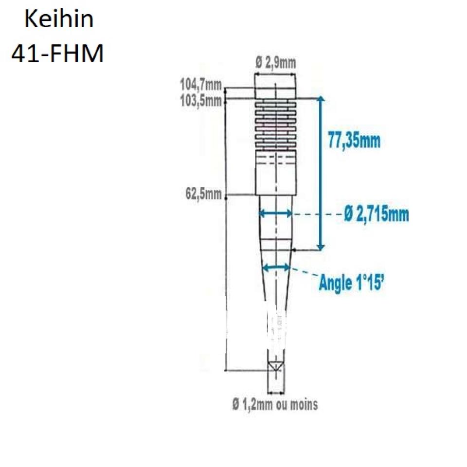 Aiguille de carburateur pour moto Keihin FCR 35 à 41mm référence 41-FHM Neuf
